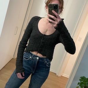 free people cropped cardigan